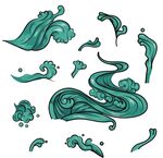 浪花 手绘