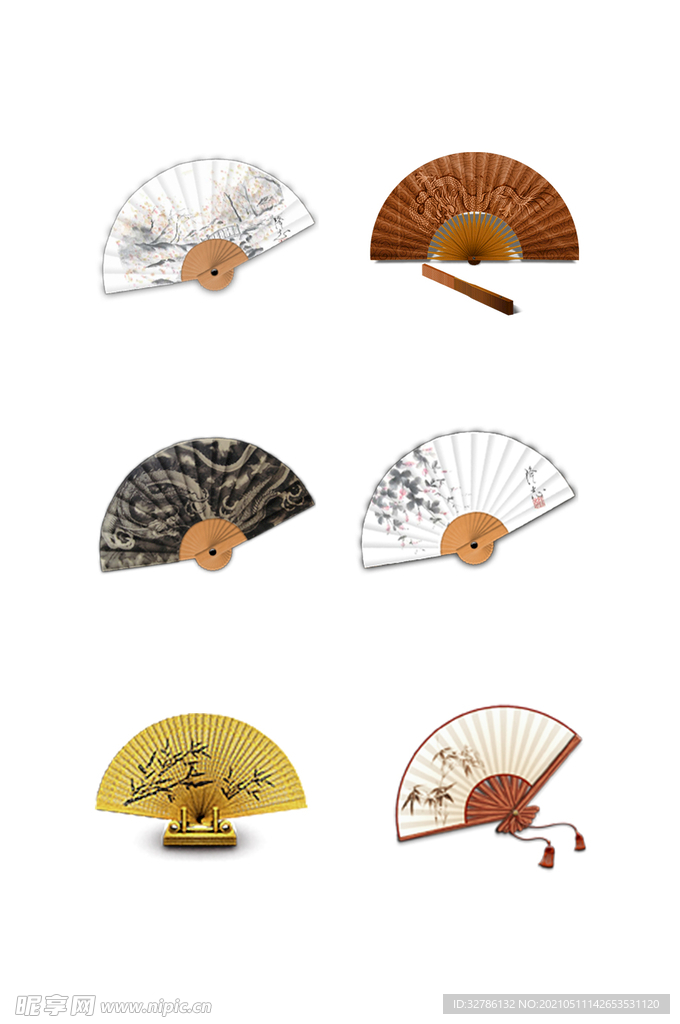 纸扇素材图片