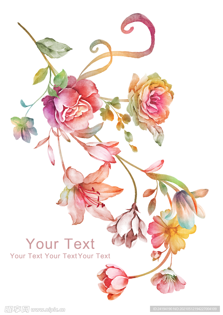 手绘花 素材