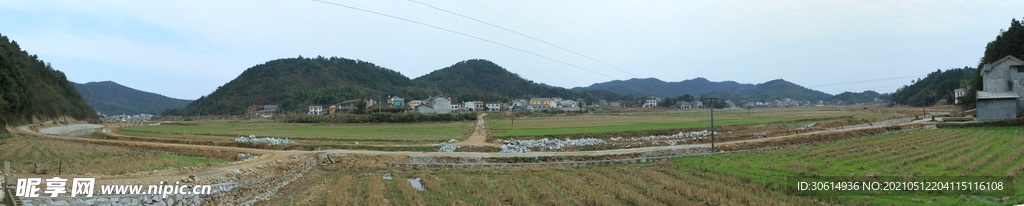 韶山乡村田园全景摄影
