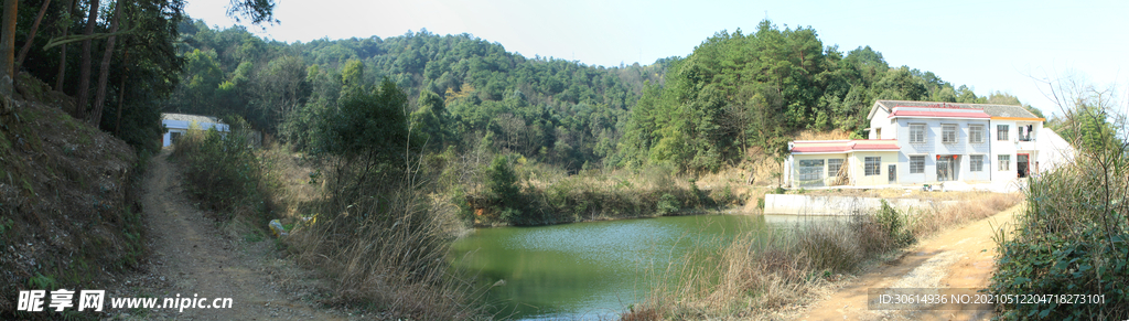 韶山乡村田园风光全景摄影