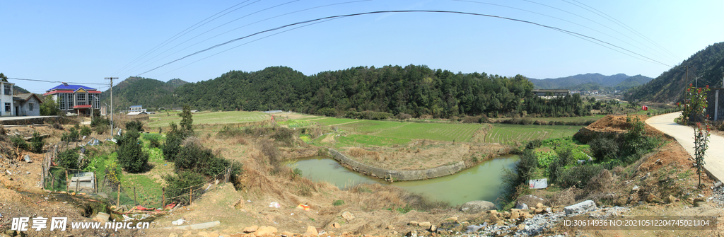 韶山乡村田园风光全景摄影