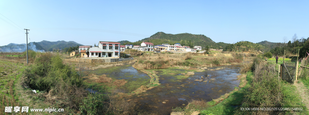 韶山乡村田园风光全景摄影