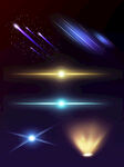 星光光芒流星素材