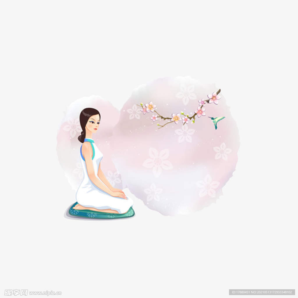 卡通古典美女