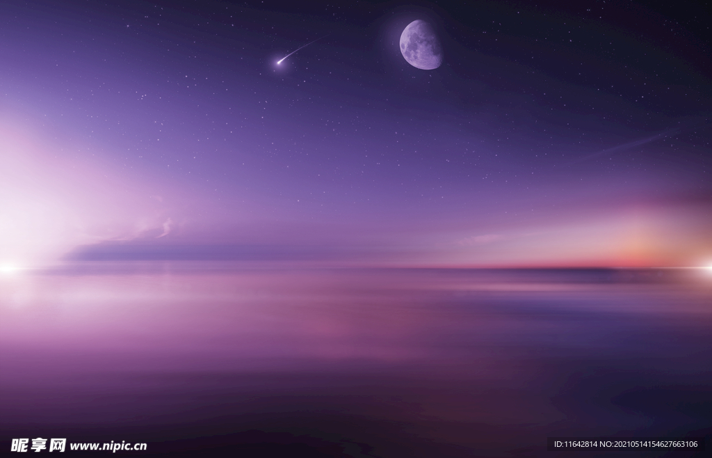 紫色星空背景图