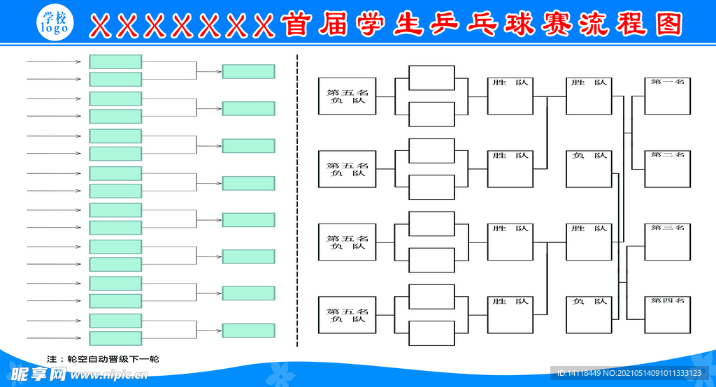 乒乓球比赛流程图