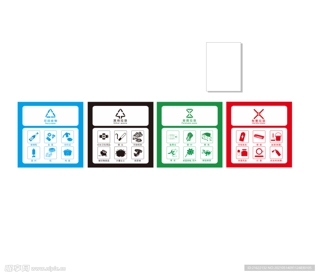 5月1日正式实施的垃圾分类图标