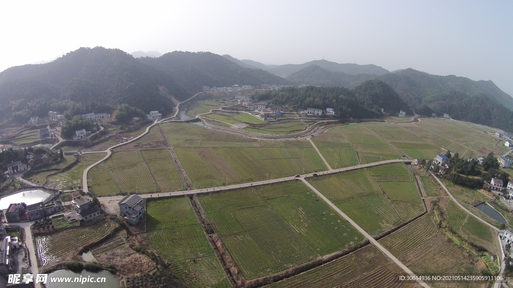 韶山乡村田园风光航拍摄影