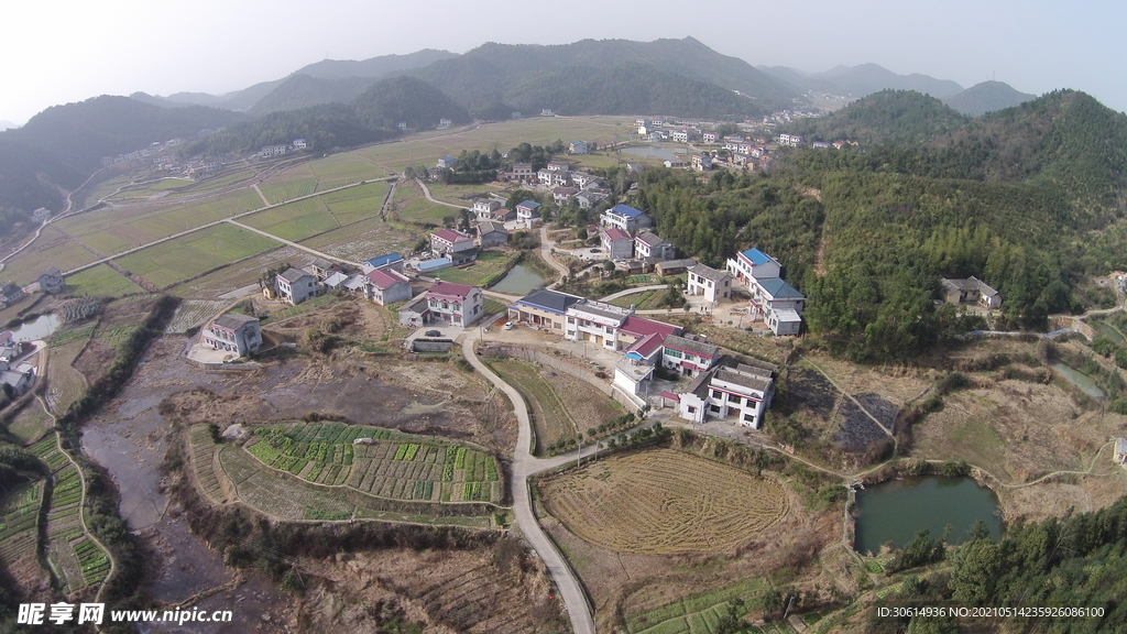 韶山乡村田园风光航拍摄影