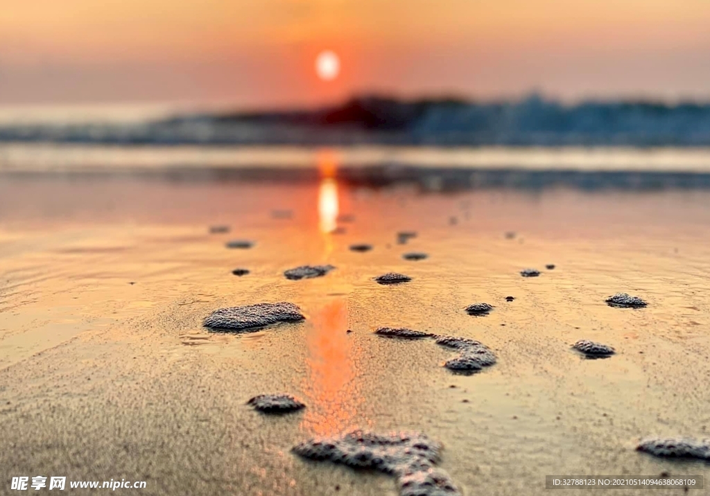 意境夕阳图片