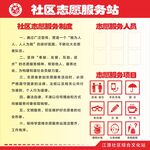 社区志愿服务站宣传展架