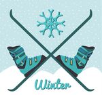 冬季滑雪插图