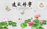 宁静致远荷花图
