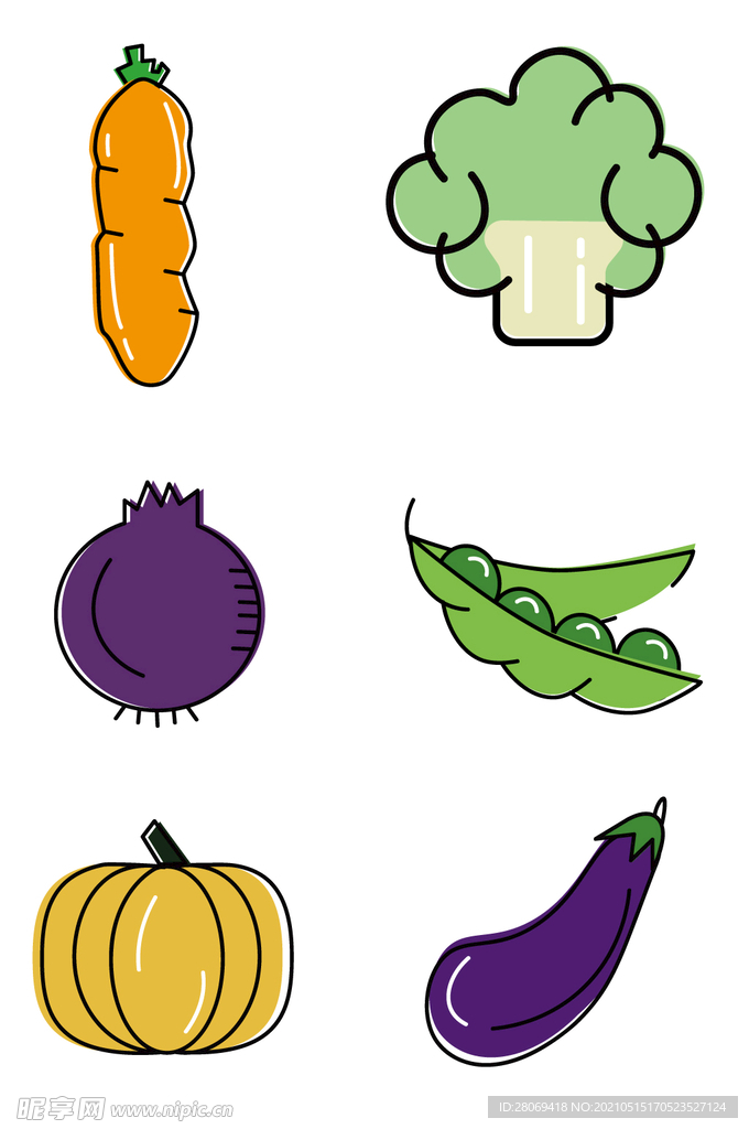 卡通蔬菜图案