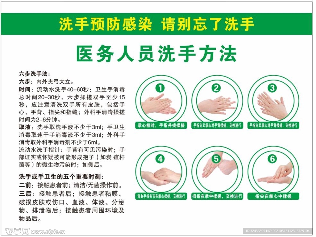 六步洗手法