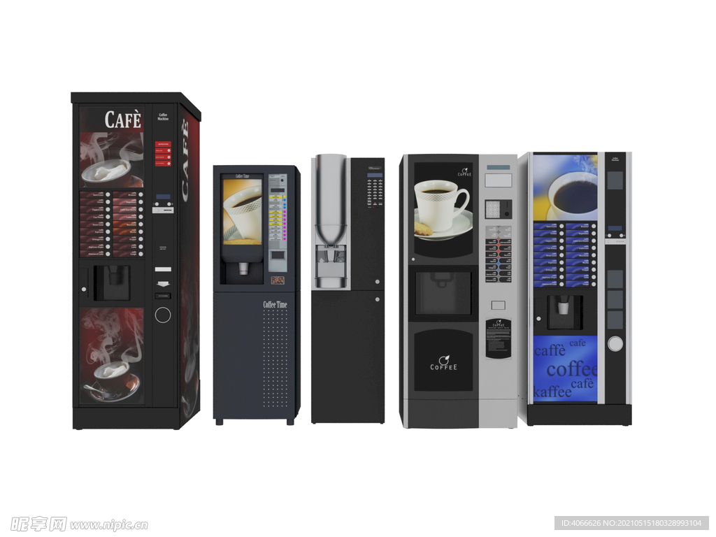 咖啡机组合3d模型