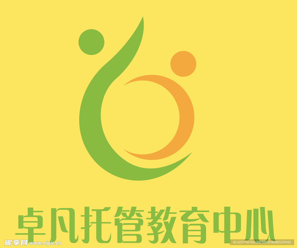 卓凡托管教育中心logo标志