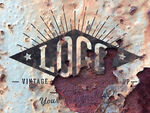 logo复古样机
