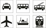交通运输工具矢量图标国家标识