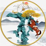 新中式圆形装饰画 
