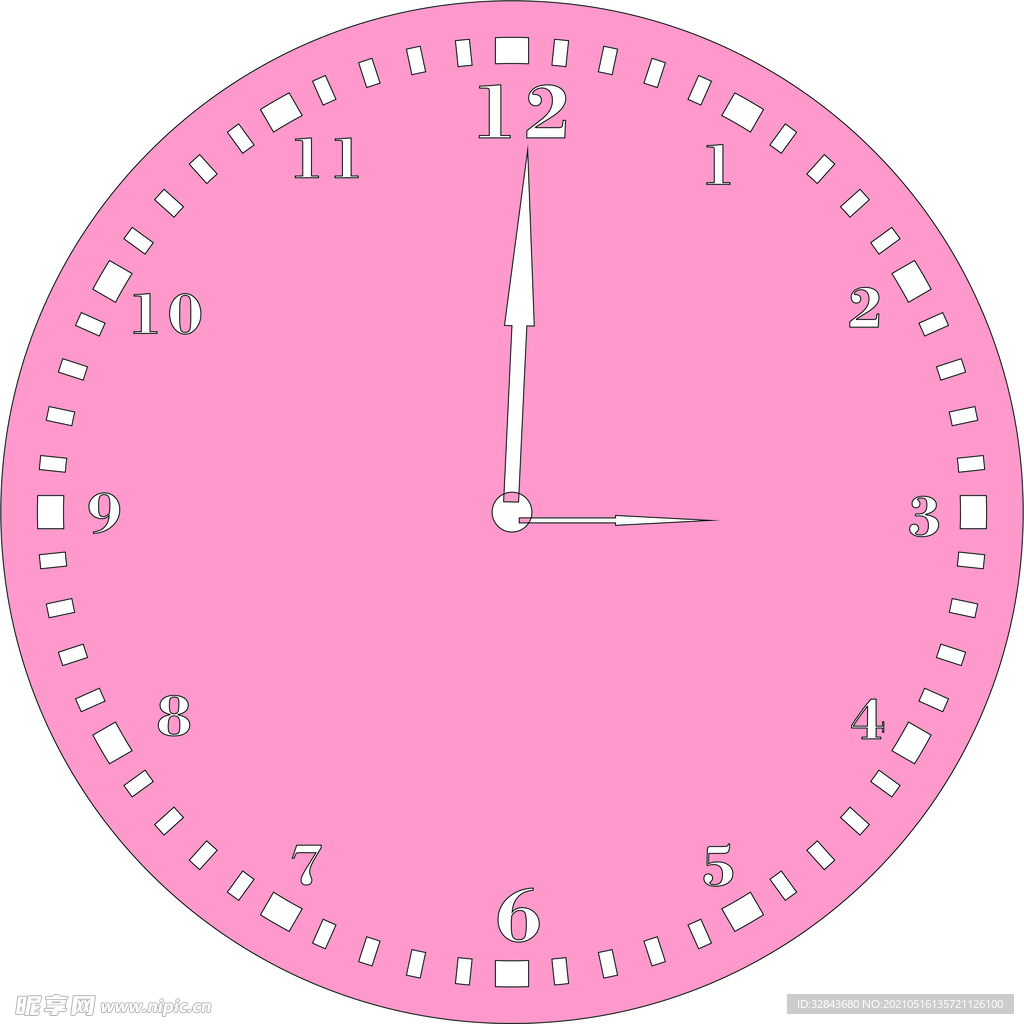 粉色时钟