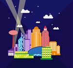 城市景观背景