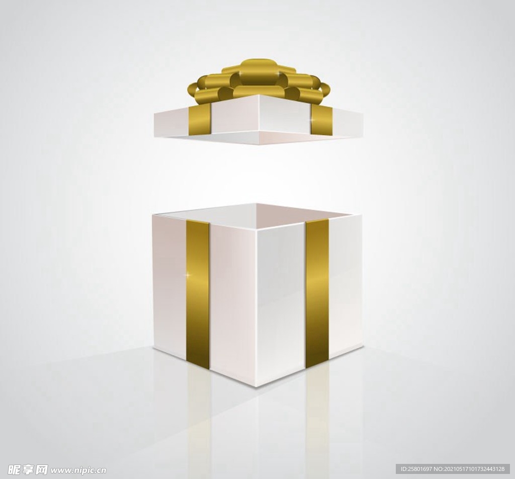 金色丝带礼品盒