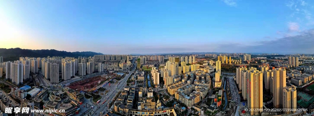城市广角建筑