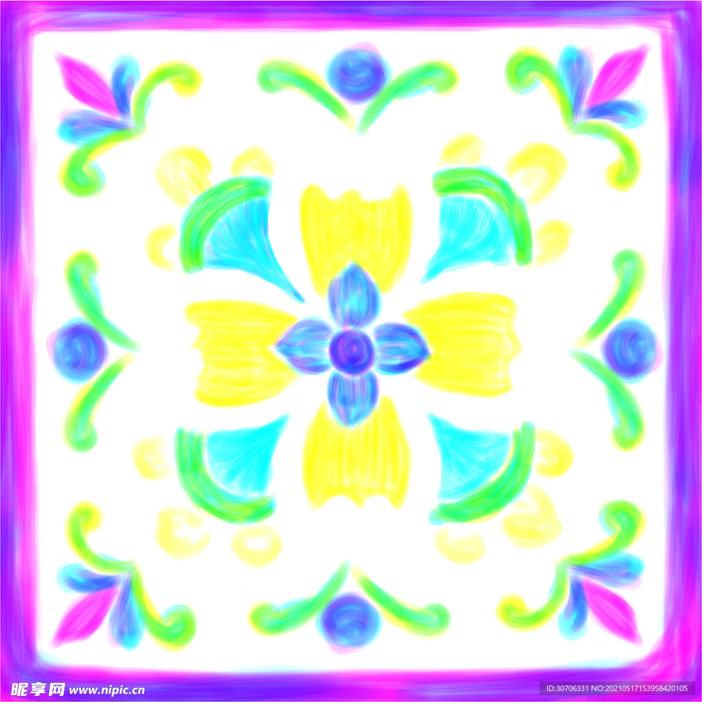 手绘通道分色图案