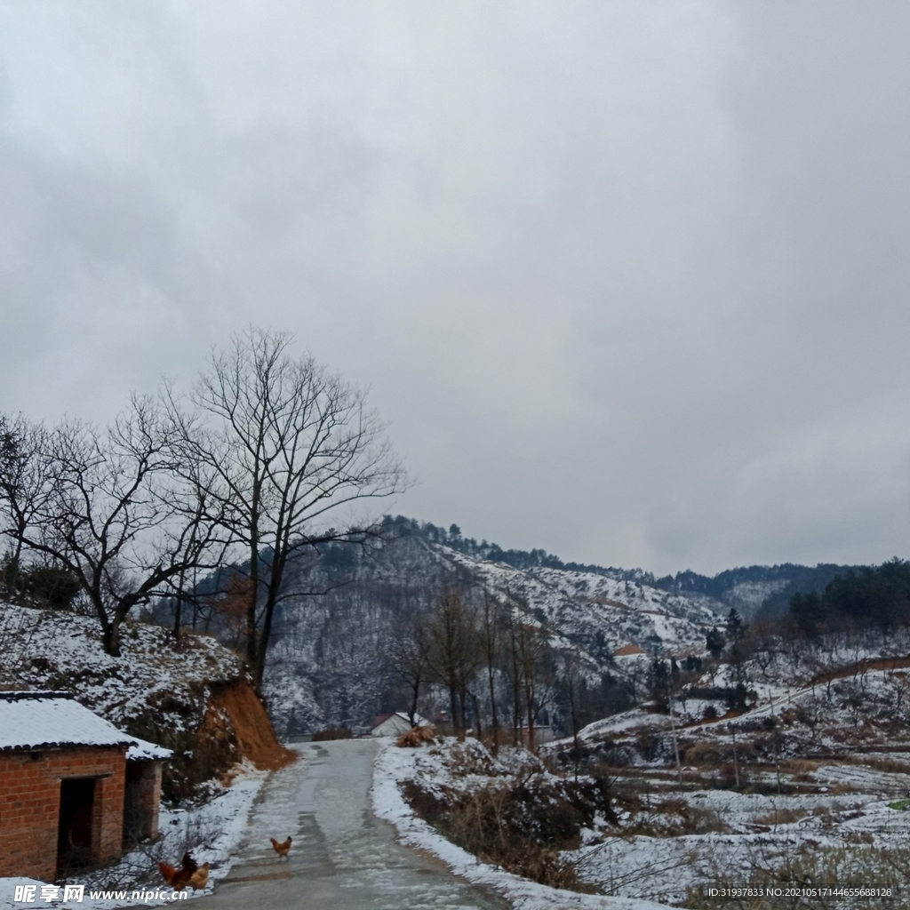 雪景 村庄