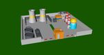 厂房烟冲3D上色门岗C4D