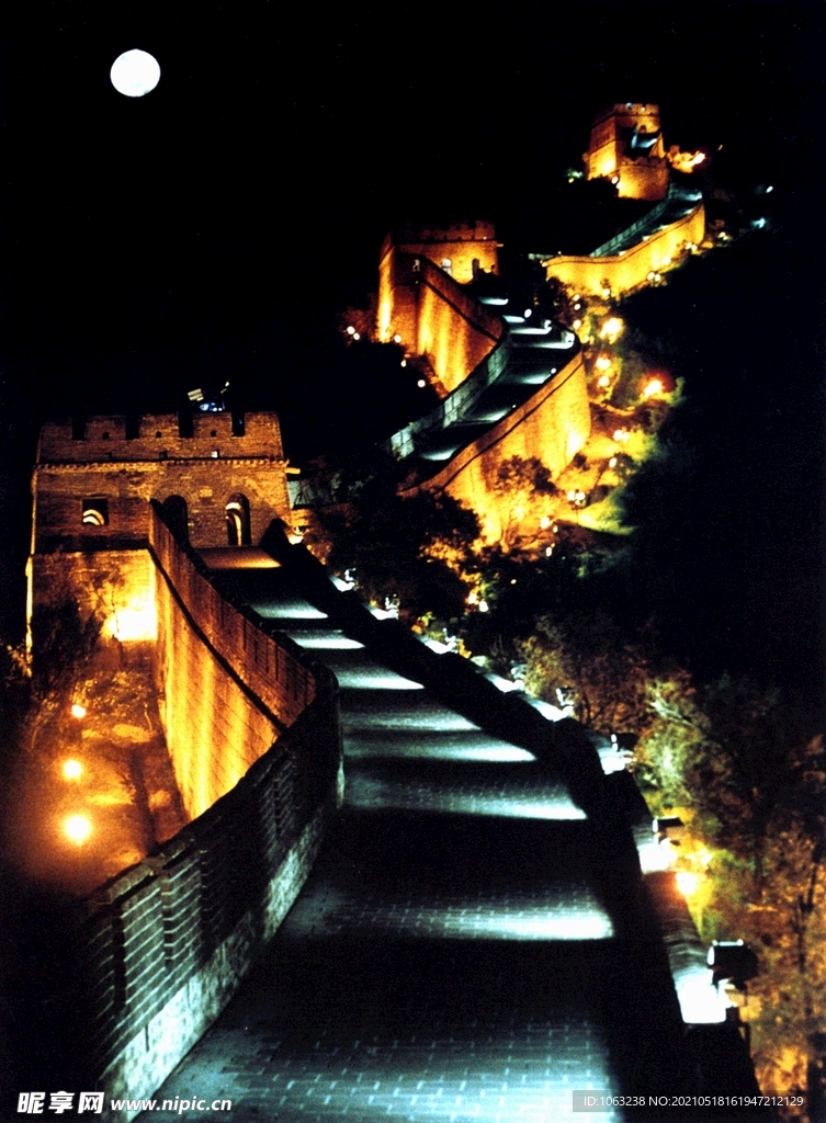 八达岭长城夜景