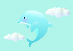 立体可爱海豚形象