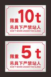 限重标识牌吊具限重警告标识