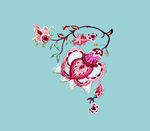数码 印花 花卉 定位 大花 