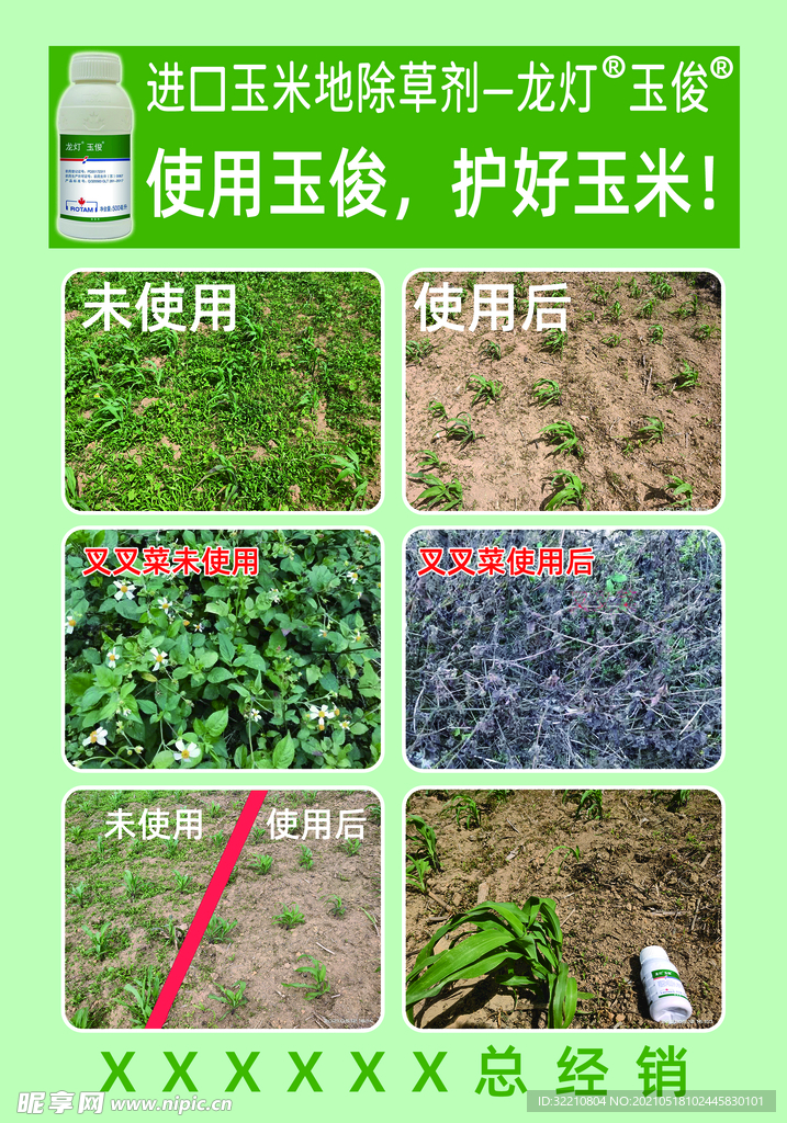 龙灯玉俊农药使用前后对比效果图