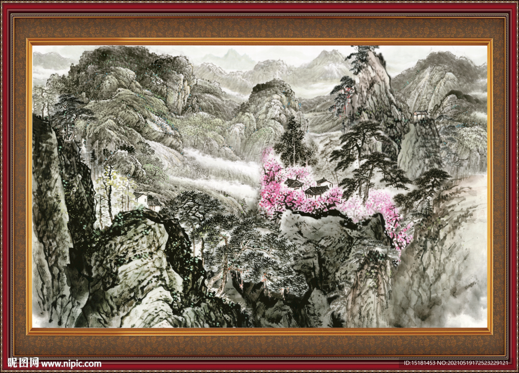 水墨山水画 
