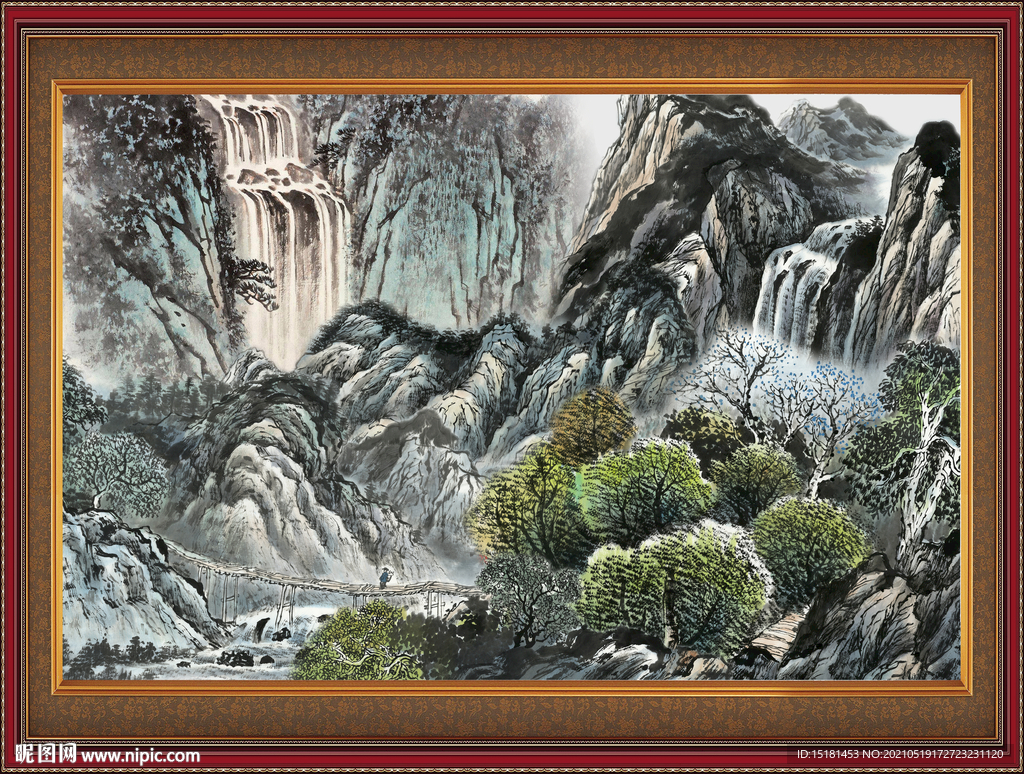 水墨山水画 