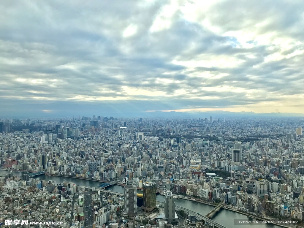 日本东京城市俯瞰