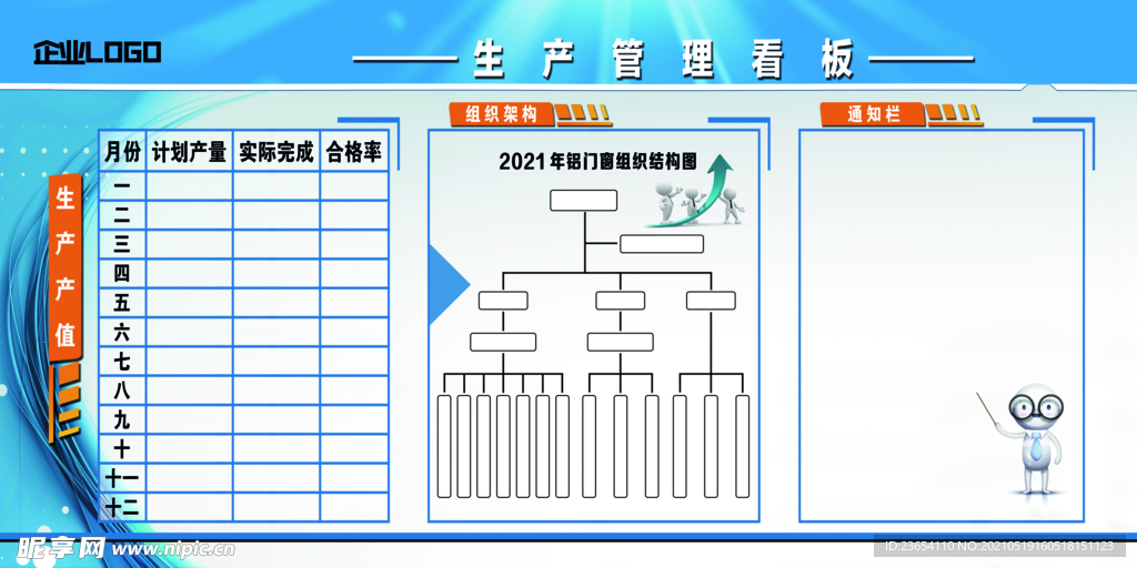 企业生产进度墙报