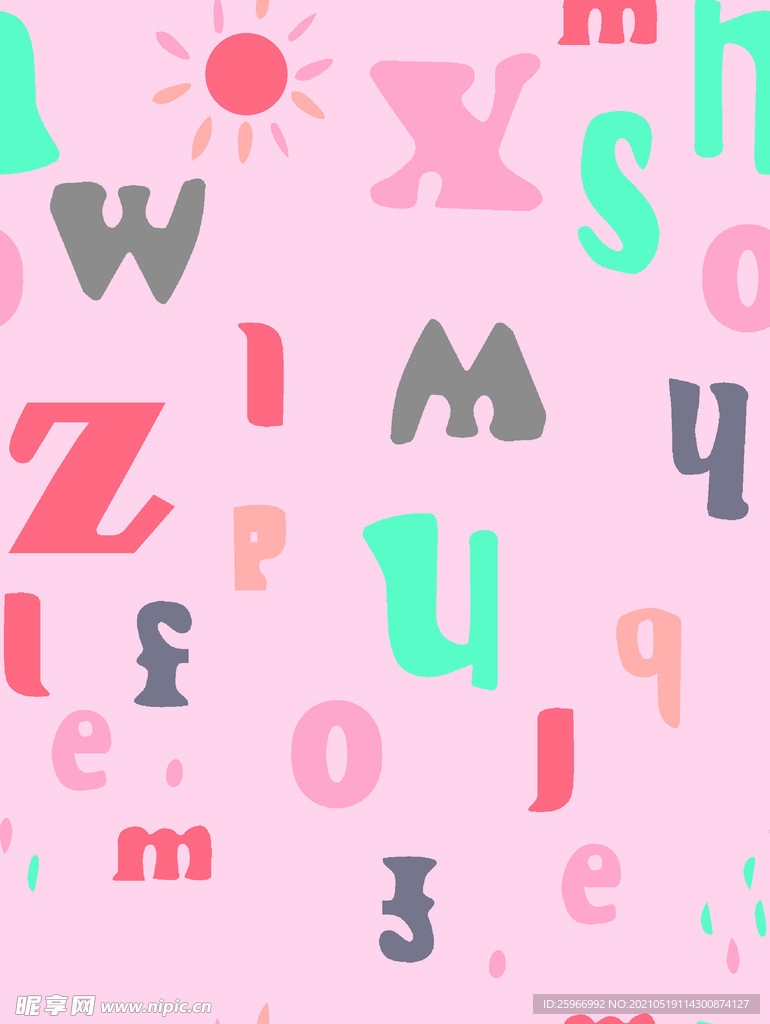 字母 卡通