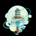 国潮风元素 