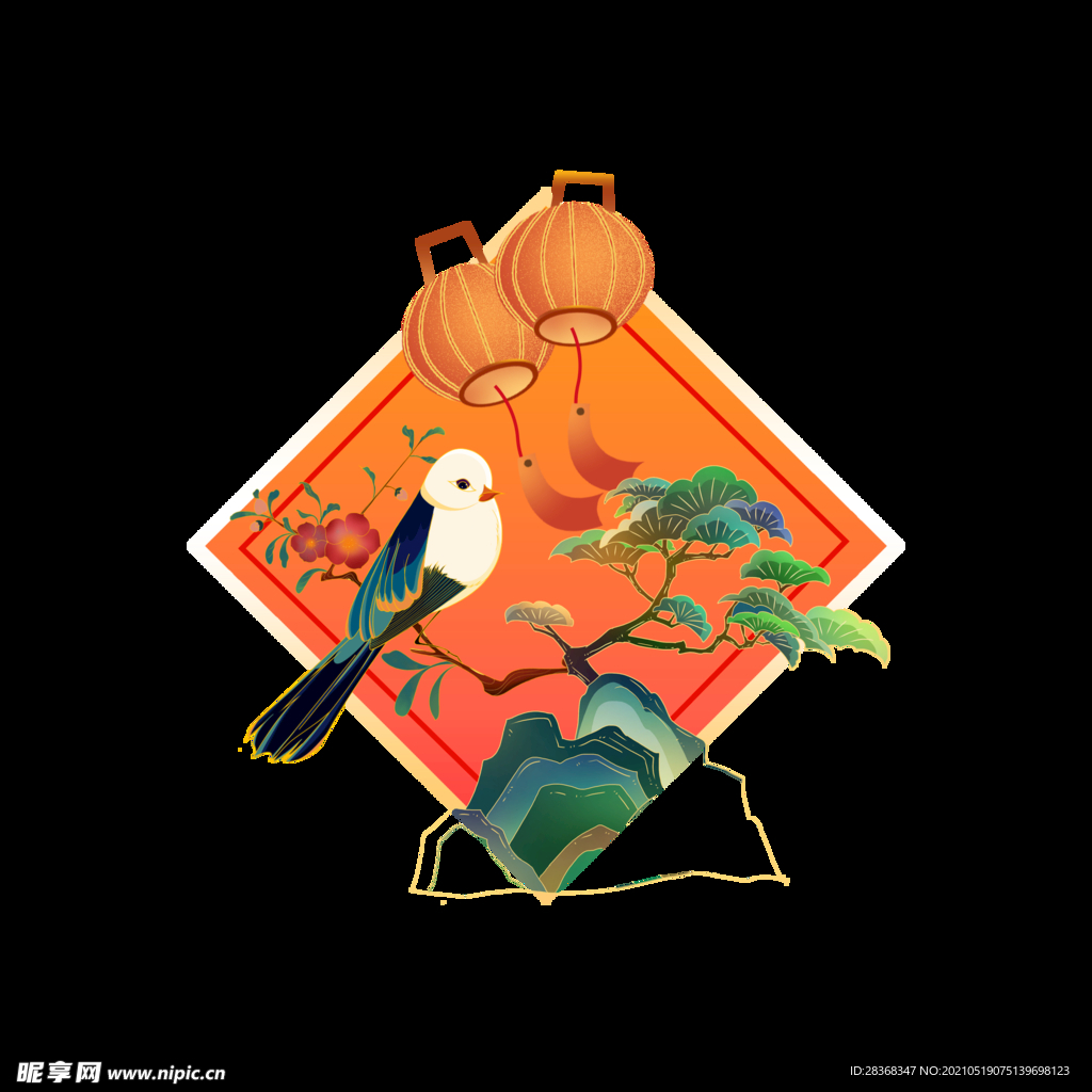 国潮风元素 