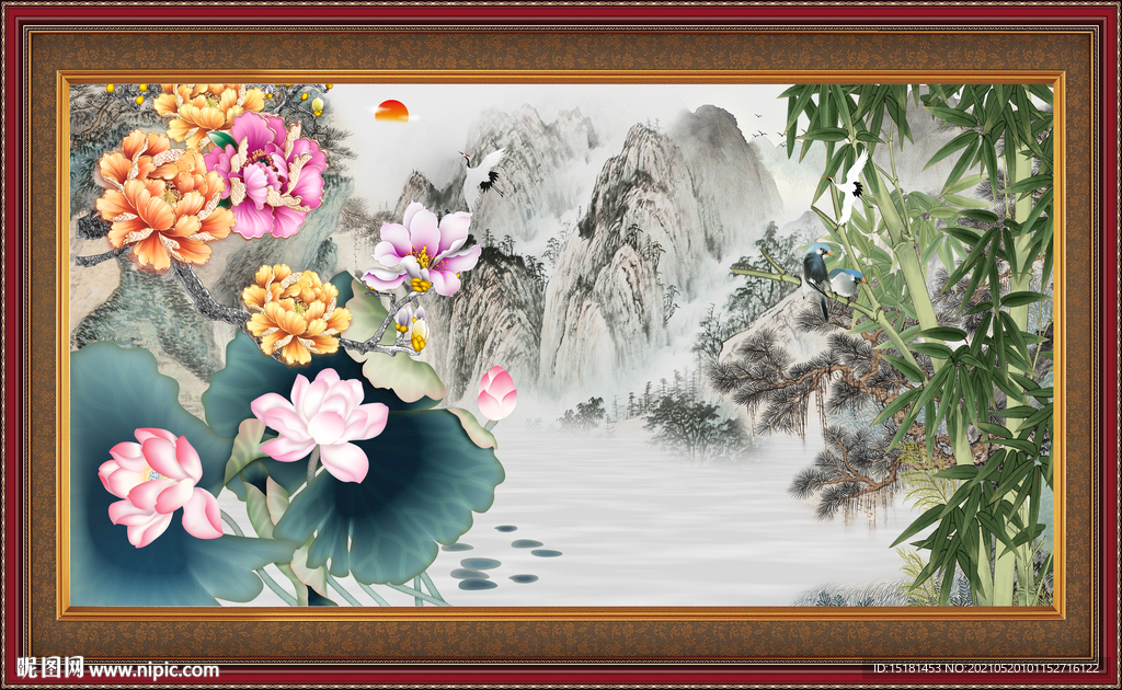 荷花图 