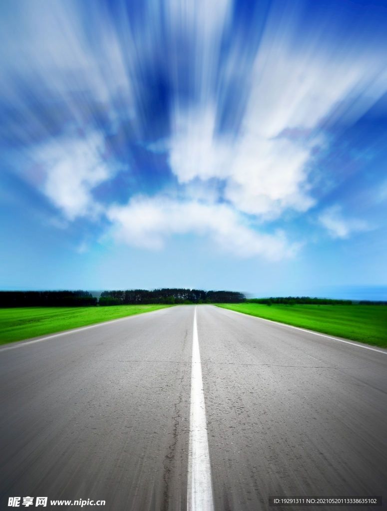 道路天空