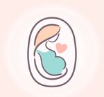手绘孕妇图标