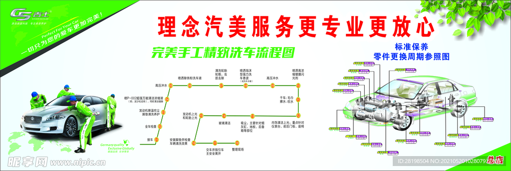 修理汽车海报