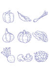 素描蔬菜水果