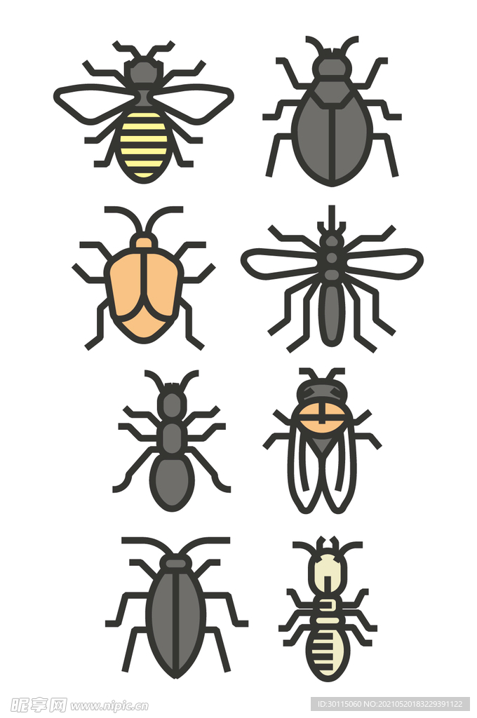 昆虫矢量图